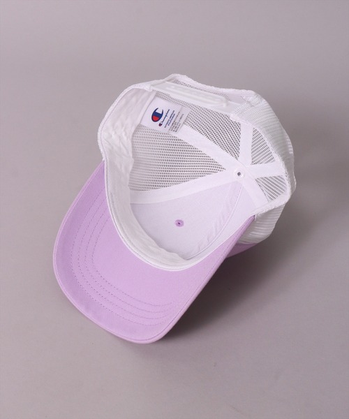 Champion（チャンピオン）の「(LF)【Champion】【キッズ】コットン ツイル & デニム ブランドロゴ 刺繍 メッシュキャップ（キャップ・キッズ・ブラック/ブラック×グリーン/ライラック/ライトピンク/グレー系カモフラージュ/ミント/インディゴブルー/ブラウン系カモフラージュ・FREE）」の14枚目の写真