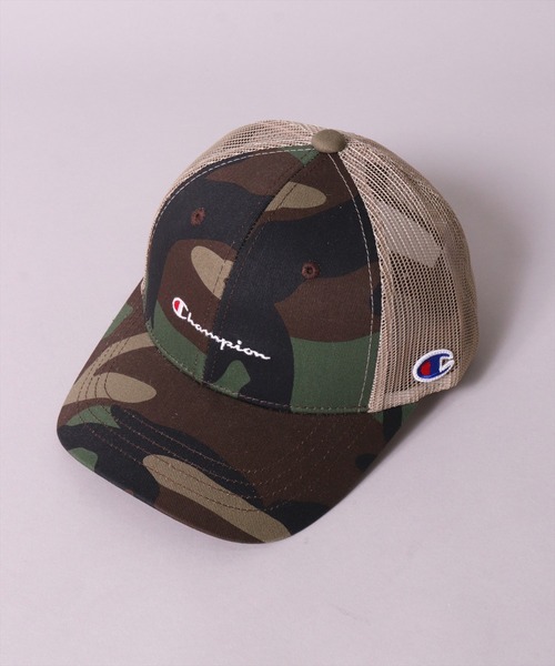 Champion（チャンピオン）の「(LF)【Champion】【キッズ】コットン ツイル & デニム ブランドロゴ 刺繍 メッシュキャップ（キャップ・キッズ・ブラック/ブラック×グリーン/ライラック/ライトピンク/グレー系カモフラージュ/ミント/インディゴブルー/ブラウン系カモフラージュ・FREE）」の17枚目の写真