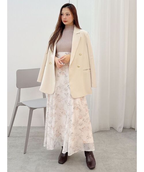 MERCURYDUO(マーキュリーデュオ)の「レイヤード花柄ニットドッキングワンピース(ワンピース・レディース・ライトブルー/アイボリー/グレー/ベージュ・X-SMALL/SMALL/MEDIUM)」の16枚目の写真