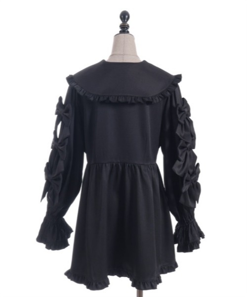 axes femme POETIQUE（アクシーズファムポエティック）の「メニーメニーリボンワンピース（ワンピース・レディース・ホワイト/サックスブルー/ブラック・MEDIUM）」の16枚目の写真