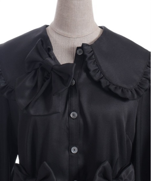 axes femme POETIQUE（アクシーズファムポエティック）の「メニーメニーリボンワンピース（ワンピース・レディース・ホワイト/サックスブルー/ブラック・MEDIUM）」の19枚目の写真