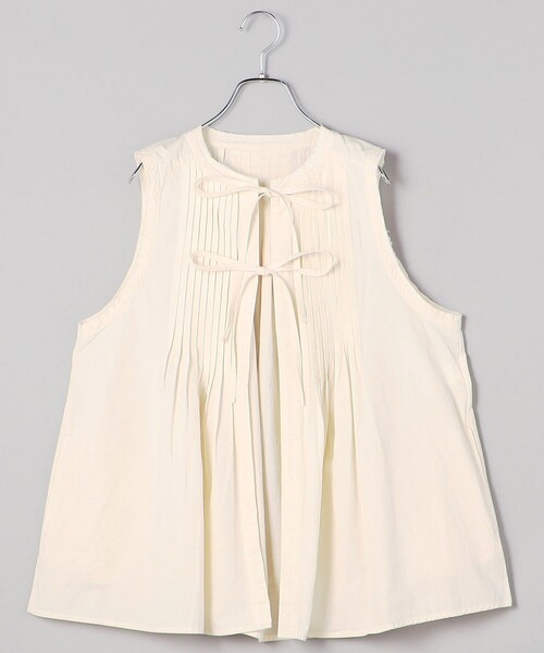 FREAK'S STORE（フリークスストア）の「ピンタックベスト/リボンベスト（ベスト・レディース・ブラック/オフホワイト/ブルー・ﾌﾘ-）」の12枚目の写真