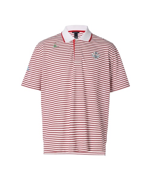 ZOY(ゾーイ)の「MENS 先染めボーダー 半袖ポロシャツ(ポロシャツ・メンズ・ネイビー/ロイヤルブルー/レッド・SMALL/LARGE/X-LARGE/MEDIUM)」の1枚目の写真