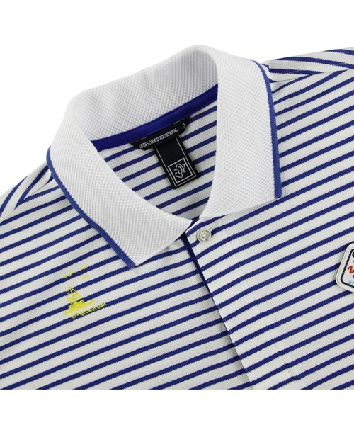 ZOY(ゾーイ)の「MENS 先染めボーダー 半袖ポロシャツ(ポロシャツ・メンズ・ネイビー/ロイヤルブルー/レッド・SMALL/LARGE/X-LARGE/MEDIUM)」の4枚目の写真