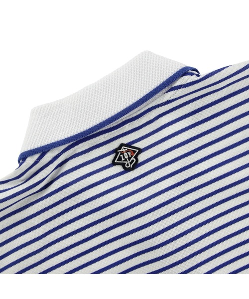 ZOY(ゾーイ)の「MENS 先染めボーダー 半袖ポロシャツ(ポロシャツ・メンズ・ネイビー/ロイヤルブルー/レッド・SMALL/LARGE/X-LARGE/MEDIUM)」の7枚目の写真