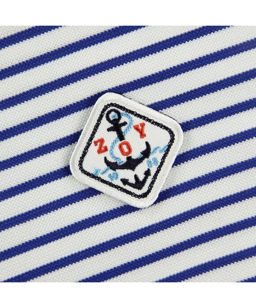 ZOY(ゾーイ)の「MENS 先染めボーダー 半袖ポロシャツ(ポロシャツ・メンズ・ネイビー/ロイヤルブルー/レッド・SMALL/LARGE/X-LARGE/MEDIUM)」の8枚目の写真