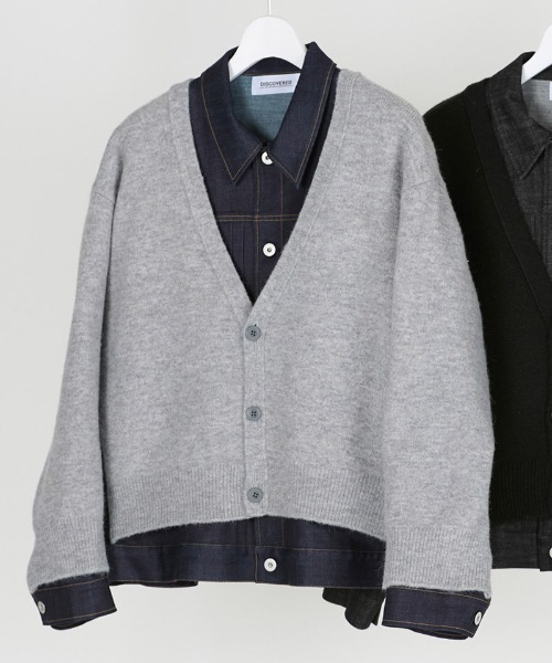 mcg3618-MOHAIR C-D xDENIM SHIRTS BLOUSON カーディガン 