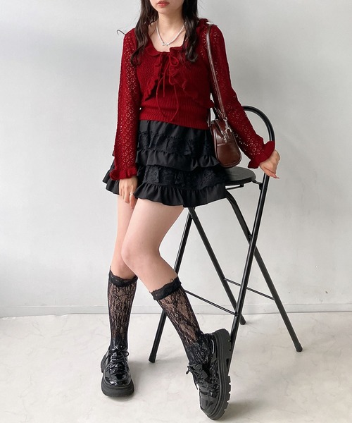 AS KNOW AS plus（アズノゥアズプラス）の「●2点セット リボンボレロとキャミソールセット（カーディガン/ボレロ・レディース・レッド/ミント/アイボリー/杢グレー・FREE）」の17枚目の写真