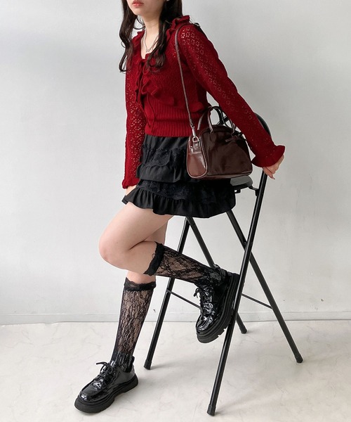 AS KNOW AS plus（アズノゥアズプラス）の「●2点セット リボンボレロとキャミソールセット（カーディガン/ボレロ・レディース・レッド/ミント/アイボリー/杢グレー・FREE）」の18枚目の写真