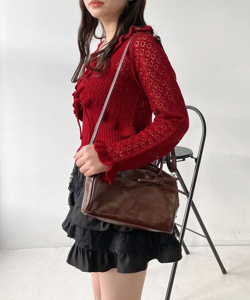 AS KNOW AS plus（アズノゥアズプラス）の「●2点セット リボンボレロとキャミソールセット（カーディガン/ボレロ・レディース・レッド/ミント/アイボリー/杢グレー・FREE）」の14枚目の写真