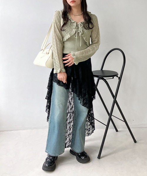 セール】○2点セット リボンボレロとキャミソールセット（カーディガン