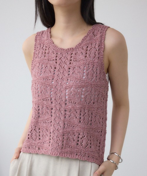 Mal.レレレさんより購入クロシェ　タンクトップ2枚セット新品未使用 セール】クロシェニットタンク（タンクトップ）｜AZUL BY MOUSSY