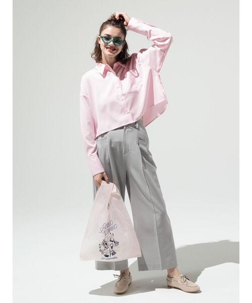 Lugnoncure(ルノンキュール)の「MIXストライプクロップドシャツ《2025spring catalog item》(シャツ/ブラウス・レディース・ブルー/ピンク・F)」の10枚目の写真