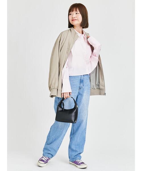 Lugnoncure(ルノンキュール)の「MIXストライプクロップドシャツ《2025spring catalog item》(シャツ/ブラウス・レディース・ブルー/ピンク・F)」の5枚目の写真