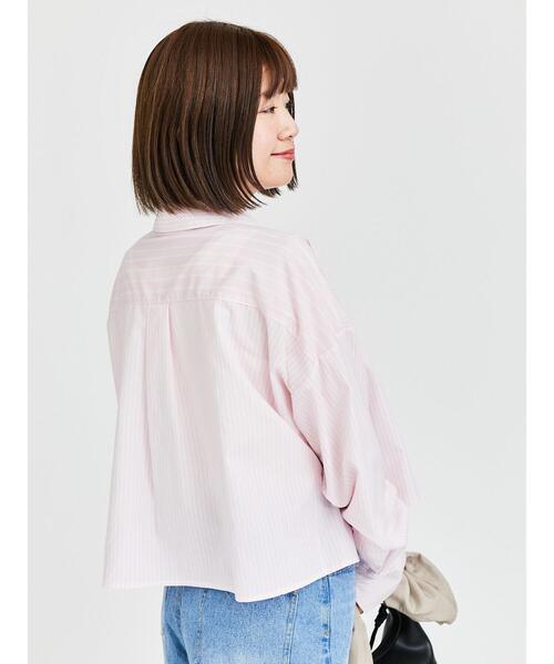 Lugnoncure(ルノンキュール)の「MIXストライプクロップドシャツ《2025spring catalog item》(シャツ/ブラウス・レディース・ブルー/ピンク・F)」の16枚目の写真