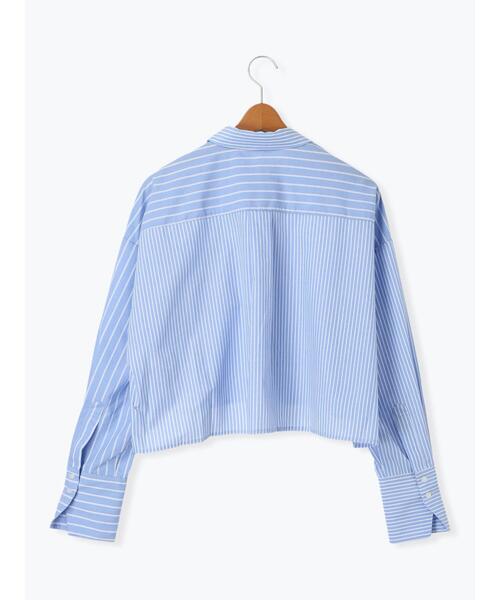 Lugnoncure(ルノンキュール)の「MIXストライプクロップドシャツ《2025spring catalog item》(シャツ/ブラウス・レディース・ブルー/ピンク・F)」の13枚目の写真
