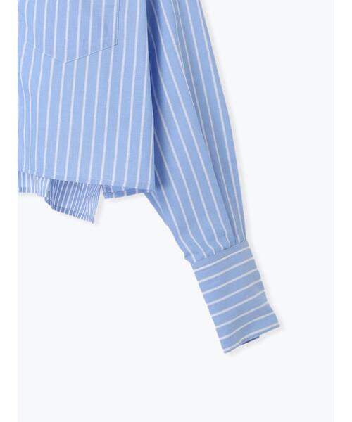 Lugnoncure(ルノンキュール)の「MIXストライプクロップドシャツ《2025spring catalog item》(シャツ/ブラウス・レディース・ブルー/ピンク・F)」の11枚目の写真