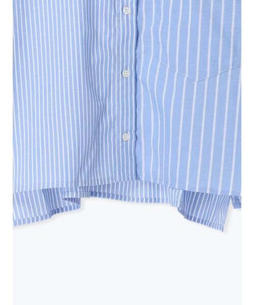 Lugnoncure(ルノンキュール)の「MIXストライプクロップドシャツ《2025spring catalog item》(シャツ/ブラウス・レディース・ブルー/ピンク・F)」の18枚目の写真