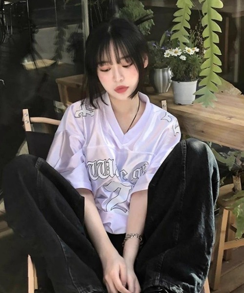 WESTSEA（ウエストシー）の「ナンバリング ゲームシャツ 半袖（Tシャツ/カットソー・レディース・ブラック/ブルー/ホワイト・M/L）」の5枚目の写真