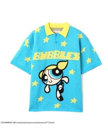 The Powerpuff Girls X atmos pink Jacquard Knit Polo Shirt / ザ パワパフガールズ アトモス ピンク ジャガード ニット ポロ シャツ【SP】