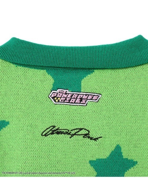 The Powerpuff Girls X atmos pink Jacquard Knit Polo Shirt