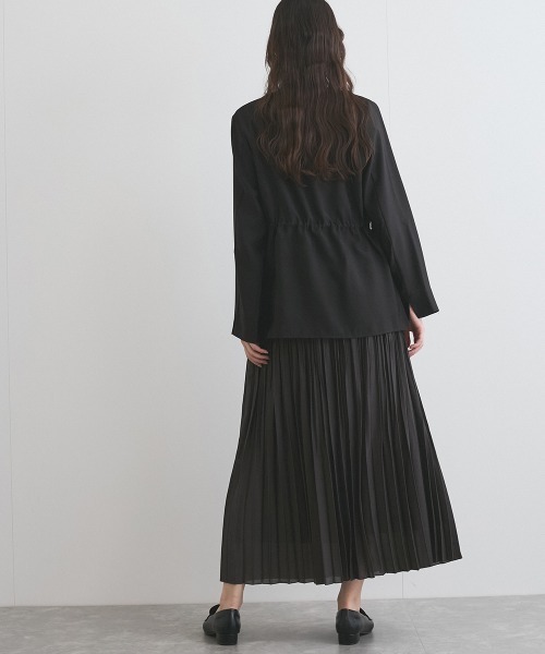ketty(ケティ)の「シアーツイルレイヤードジャケット≪洗濯機で洗える≫(ノーカラージャケット・レディース・ベージュ/ブラック/オフホワイト・M)」の21枚目の写真