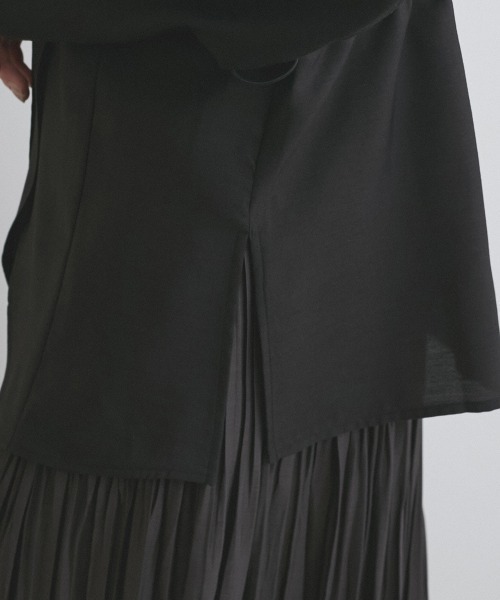 ketty(ケティ)の「シアーツイルレイヤードジャケット≪洗濯機で洗える≫(ノーカラージャケット・レディース・ベージュ/ブラック/オフホワイト・M)」の19枚目の写真