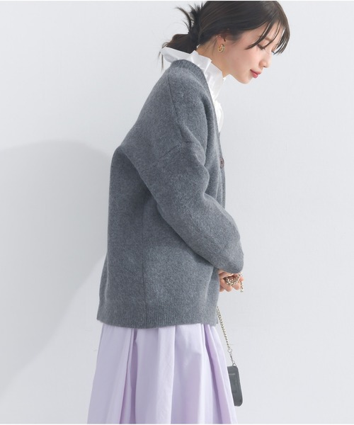 OandI（オーアンドアイ）の「カレッジニットカーディガン（カーディガン/ボレロ・レディース・オフホワイト/チャコールグレー・FREE）」の20枚目の写真