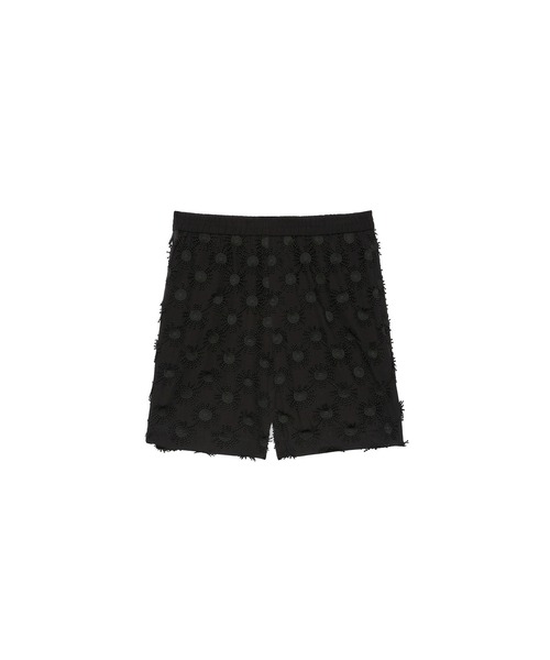 MSGM(エムエスジーエム)の「3D SUNNY マクラメコットン ポプリンバミューダショーツ(その他パンツ・メンズ・ブラック・50)」の1枚目の写真