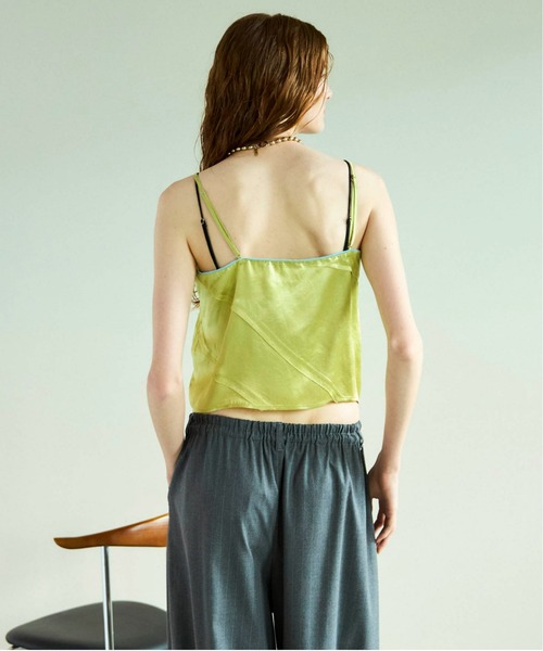 Lace Docking Satin Camisole/レースドッキングサテン