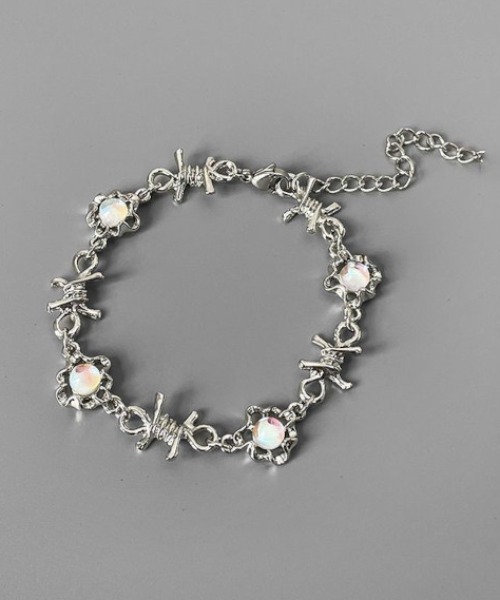 MASHIRO】有刺鉄線モチーフミックスブレスレット/Y2K（MA/EK296