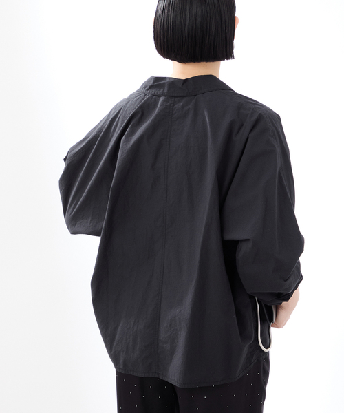 VERMEIL par iena(ヴェルメイユパーイエナ)の「TICCA ティッカ ハーフシャツジャケット 0251401024(その他アウター・レディース・ネイビー・FREE)」の4枚目の写真