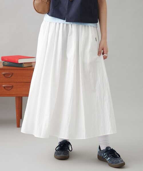 GEVACO（ゲバコ）の「【GEVACO】ギャザーロングスカート（スカート・レディース・ブラック/ホワイト/レッド・ONE SIZE）」の2枚目の写真