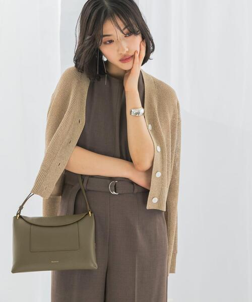 URBAN RESEARCH ROSSO WOMEN(アーバンリサーチ ロッソ)の「メッシュラメショートカーディガン(カーディガン/ボレロ・レディース・ベージュ/イエロー/ブラック・FREE)」の3枚目の写真