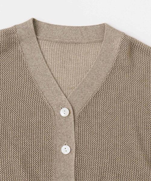 URBAN RESEARCH ROSSO WOMEN(アーバンリサーチ ロッソ)の「メッシュラメショートカーディガン(カーディガン/ボレロ・レディース・ベージュ/イエロー/ブラック・FREE)」の12枚目の写真