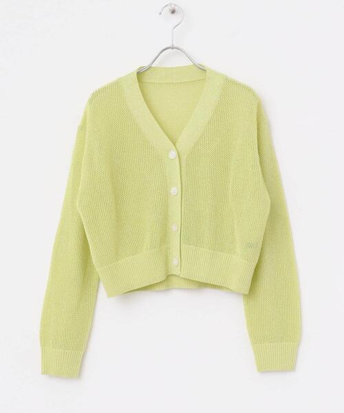 URBAN RESEARCH ROSSO WOMEN(アーバンリサーチ ロッソ)の「メッシュラメショートカーディガン(カーディガン/ボレロ・レディース・ベージュ/イエロー/ブラック・FREE)」の18枚目の写真