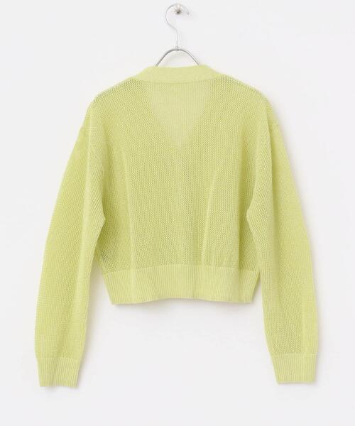 URBAN RESEARCH ROSSO WOMEN(アーバンリサーチ ロッソ)の「メッシュラメショートカーディガン(カーディガン/ボレロ・レディース・ベージュ/イエロー/ブラック・FREE)」の19枚目の写真