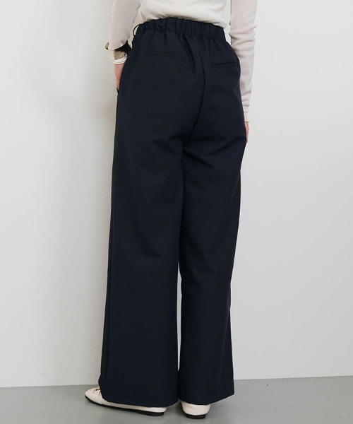 aquagarage（アクアガレージ）の「リネンライクタックカーブパンツ（その他パンツ・レディース・ネイビー/ベージュ/ブラウン/グレー・L/M）」の9枚目の写真