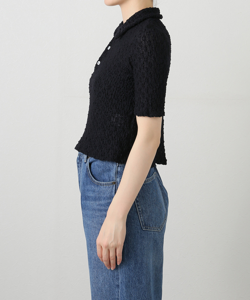 IENA（イエナ）の「CURRENTAGE/カレンテージ レーシーポロシャツ A2251UTS403（ポロシャツ・レディース・ブラック・FREE）」の8枚目の写真