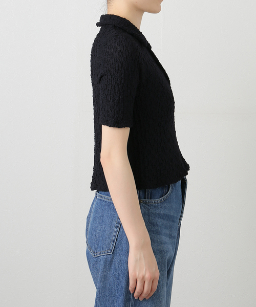 IENA（イエナ）の「CURRENTAGE/カレンテージ レーシーポロシャツ A2251UTS403（ポロシャツ・レディース・ブラック・FREE）」の10枚目の写真