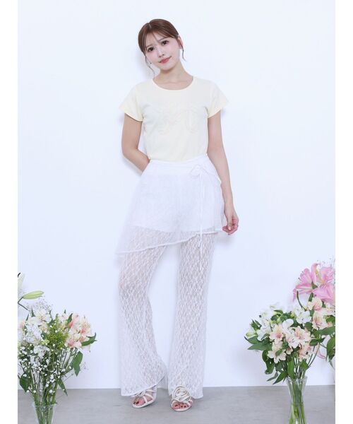 EATME(イートミー)の「ラップフレアレースパンツ(その他パンツ・レディース・オフホワイト/ブラック・MEDIUM/SMALL)」の20枚目の写真