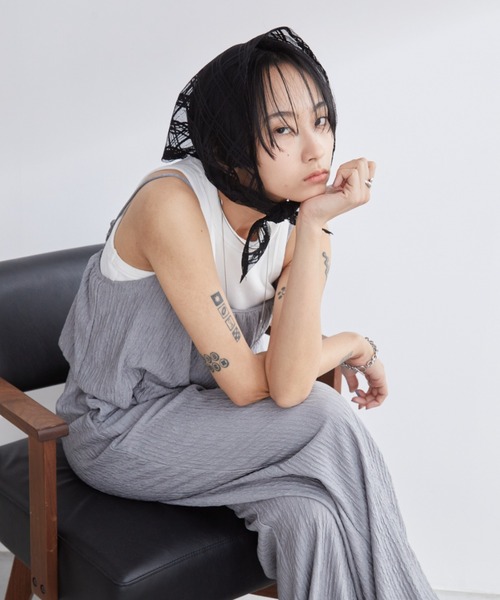 Aunt Marie's(アントマリーズ)の「トライアングルレーススカーフ(バンダナ/スカーフ・レディース・ホワイト/ブラック/ブルー・FREE)」の17枚目の写真