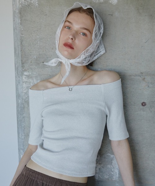 Aunt Marie's(アントマリーズ)の「トライアングルレーススカーフ(バンダナ/スカーフ・レディース・ホワイト/ブラック/ブルー・FREE)」の12枚目の写真