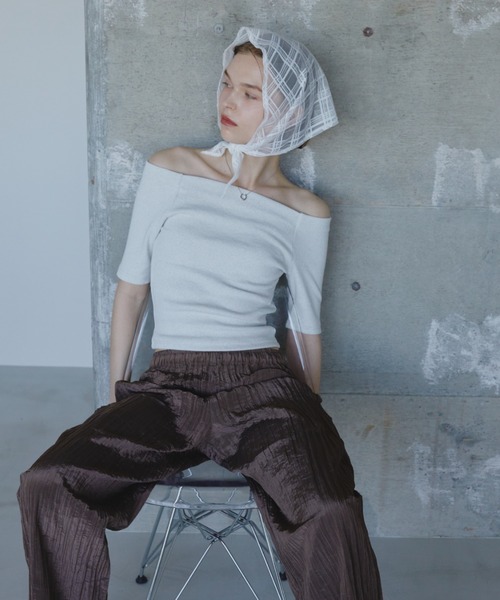 Aunt Marie's(アントマリーズ)の「トライアングルレーススカーフ(バンダナ/スカーフ・レディース・ホワイト/ブラック/ブルー・FREE)」の15枚目の写真