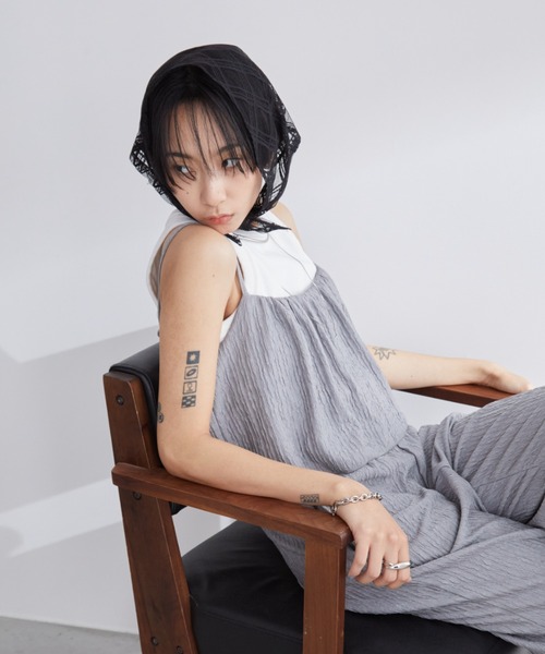 Aunt Marie's(アントマリーズ)の「トライアングルレーススカーフ(バンダナ/スカーフ・レディース・ホワイト/ブラック/ブルー・FREE)」の21枚目の写真