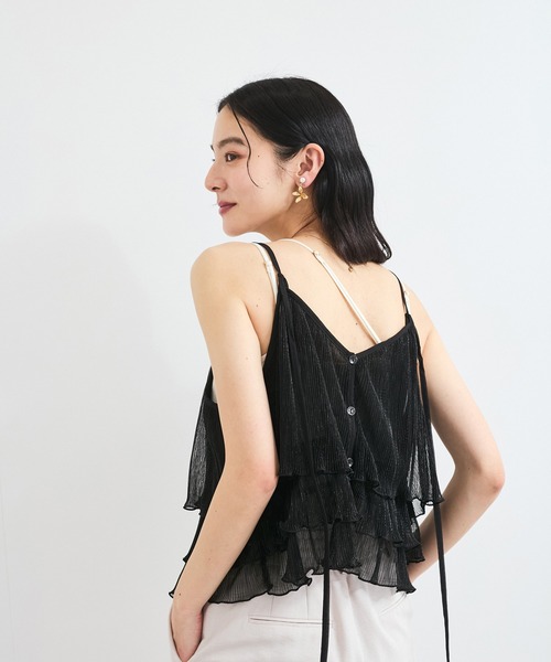 VIS（ビス）の「【WEB限定】【前後2WAY】グリッターフレアビスチェ（キャミソール・レディース・シルバー系その他/ピンク/ブラック・FREE）」の9枚目の写真