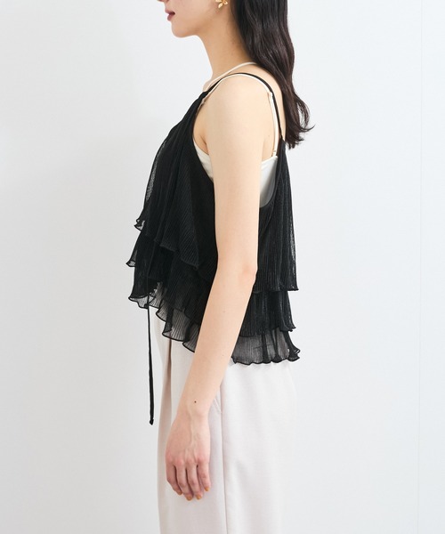 VIS（ビス）の「【WEB限定】【前後2WAY】グリッターフレアビスチェ（キャミソール・レディース・シルバー系その他/ピンク/ブラック・FREE）」の11枚目の写真