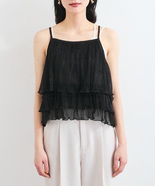 VIS（ビス）の「【WEB限定】【前後2WAY】グリッターフレアビスチェ（キャミソール・レディース・シルバー系その他/ピンク/ブラック・FREE）」の13枚目の写真