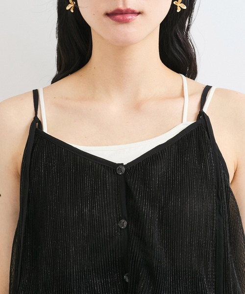 VIS（ビス）の「【WEB限定】【前後2WAY】グリッターフレアビスチェ（キャミソール・レディース・シルバー系その他/ピンク/ブラック・FREE）」の15枚目の写真