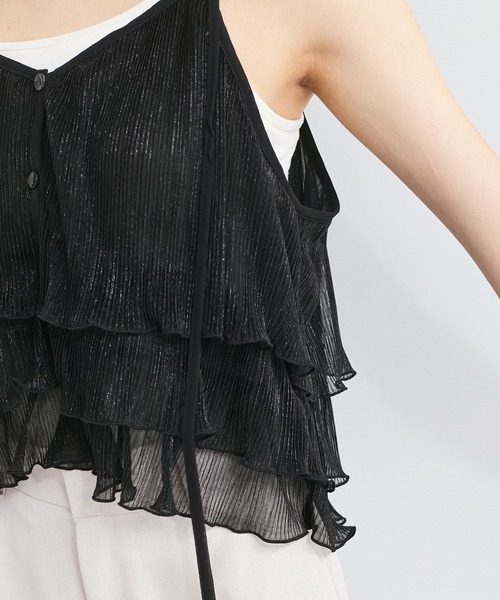 VIS（ビス）の「【WEB限定】【前後2WAY】グリッターフレアビスチェ（キャミソール・レディース・シルバー系その他/ピンク/ブラック・FREE）」の17枚目の写真